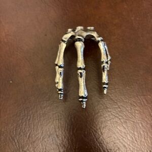 Silver Skeleton Hand Ring